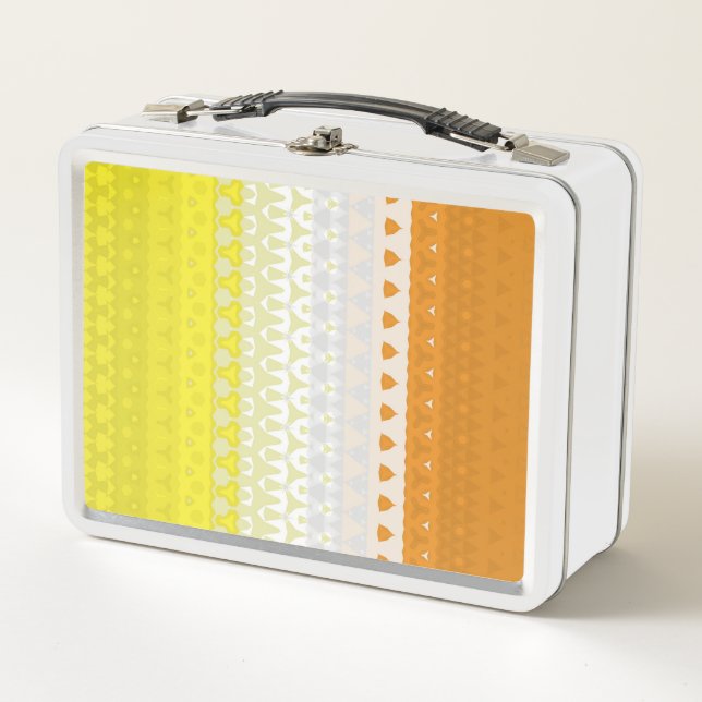 Boho Geometric Funky Abstract Maverique Pride Flag Metal Lunch Box (Front)