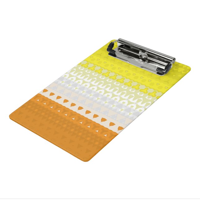 Boho Geometric Funky Abstract Maverique Pride Flag Mini Clipboard (Angled3)