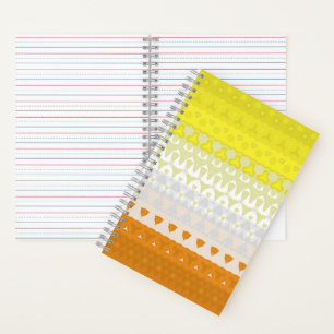 Boho Geometric Funky Abstract Maverique Pride Flag Notebook