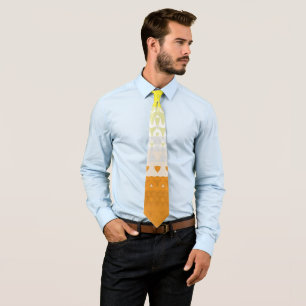 Boho Geometric Funky Abstract Maverique Pride Flag Tie
