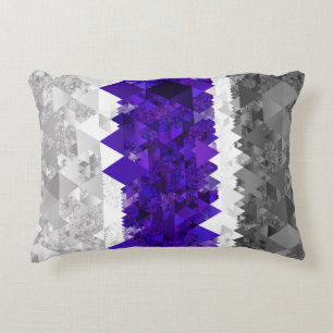 Boho Geometric Mod Retro Greygender Pride Flag Decorative Cushion