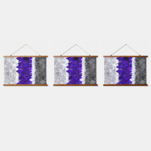 Boho Geometric Mod Retro Greygender Pride Flag Hanging Tapestry