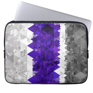Boho Geometric Mod Retro Greygender Pride Flag Laptop Sleeve
