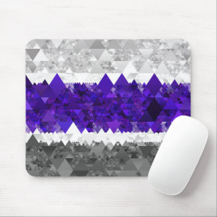Boho Geometric Mod Retro Greygender Pride Flag Mouse Mat