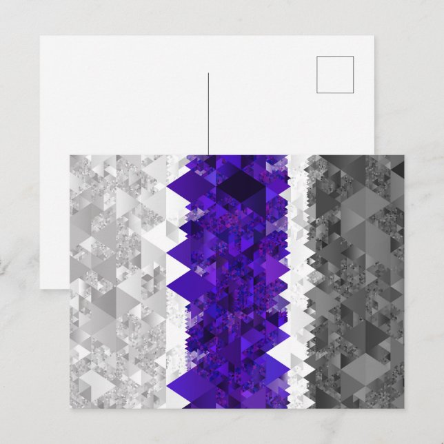 Boho Geometric Mod Retro Greygender Pride Flag Postcard (Front/Back)