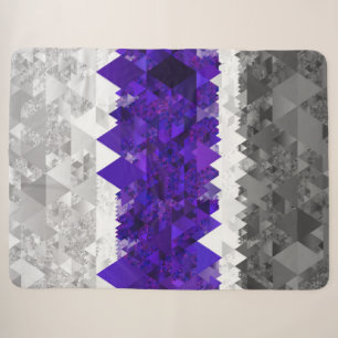 Boho Geometric Mod Retro Greygender Pride Flag Sherpa Blanket