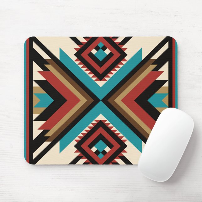 Boho Geometric Mouse Mat (With Mouse)