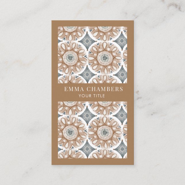 Boho Geometric Organic Shapes  Business Card (Front)