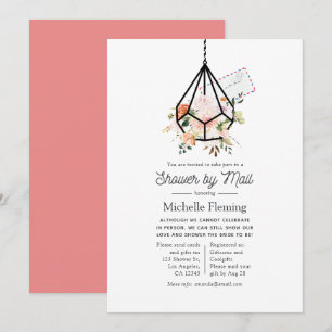 Boho Geometric Terrarium Bridal Shower by Mail Invitation
