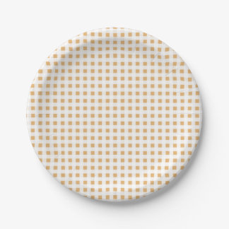 Boho Gingham Pattern  Paper Plate