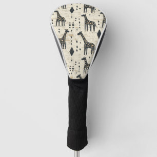 Boho Giraffe Tribal Pattern Golf Head Cover