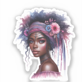 Boho Girl AI Art Bohemian Fashion