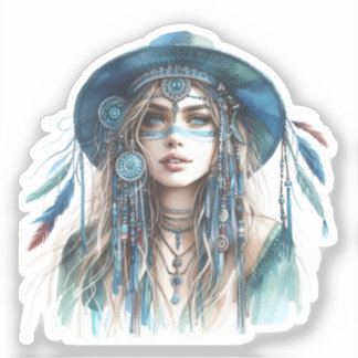 Boho Girl AI Art Bohemian Fashion