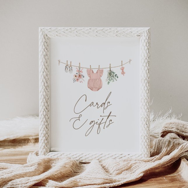 Boho Girl Baby Clothes Baby Shower Cards and Gifts Poster (Creator Uploaded)