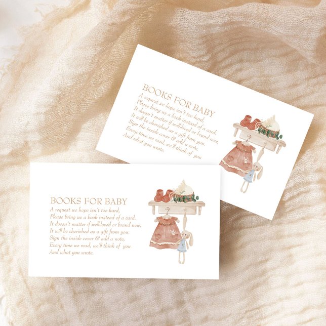 Boho Girl clothes line Baby Shower Books for Baby  Enclosure Card (Creator Uploaded)