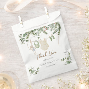 Boho Girl Winter Baby Shower Thank You Favour Bags
