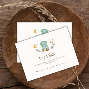 Boho Girls Clothes Toys Diaper Raffle Baby Shower Enclosure Card