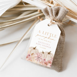Boho Girls Pampas Grass Pumpkin Favour & Gift Tags