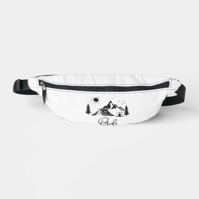 Boho glamping bachelorette party bride bum bags (Front)