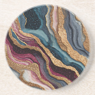 Boho Glitter Agate Coaster