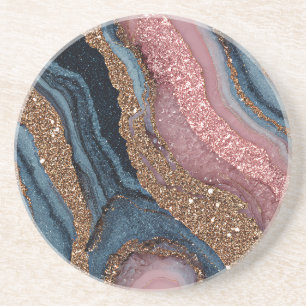 Boho Glitter Agate Coaster