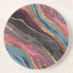 Boho Glitter Agate Coaster