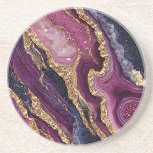 Boho Glitter Agate Coaster