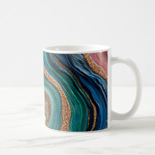Boho Glitter Agate Coffee Mug