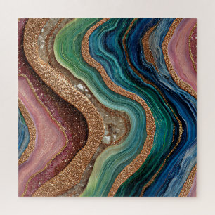 Boho Glitter Agate Puzzle