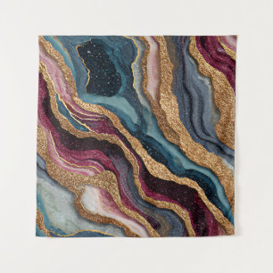 Boho Glitter Agate Tapestry