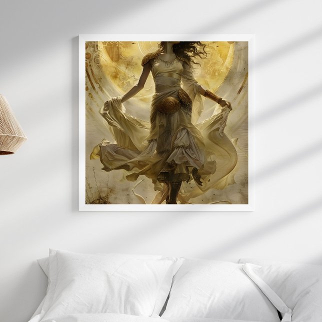 Boho Gold Goddess Aesthetic Wall Art (Creator Uploaded)