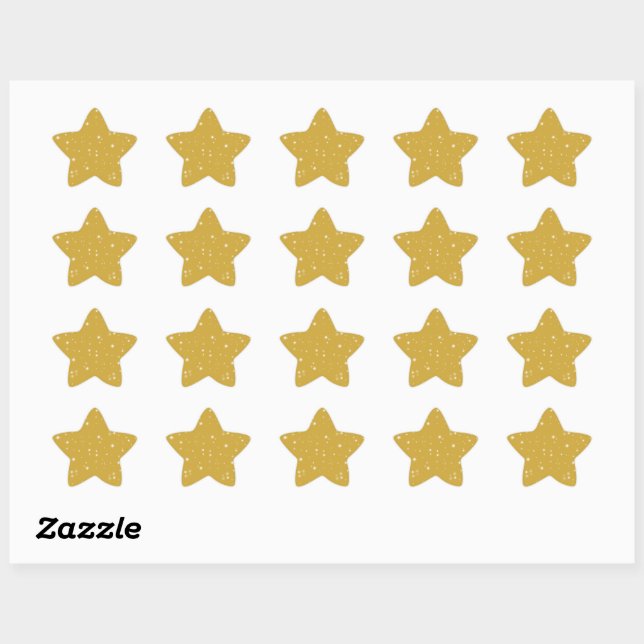 Boho Gold Starlight Star Sticker (Sheet)