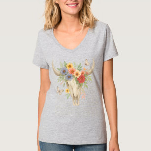 Boho Gothic Floral T-Shirt