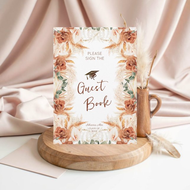 Boho Graduation Party Guest Book Card (Creator Uploaded)