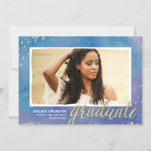 Boho Graduation Photo Grad Party Invitation