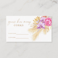 Boho grass - Guess how many corks bridal game