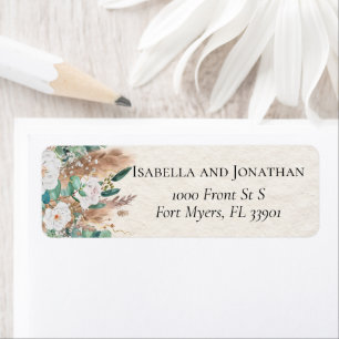 Boho Green and Beige Eucalyptus Pampas Wedding