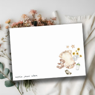 Boho Green Baby Clothes Gender Neutral Baby Shower Card