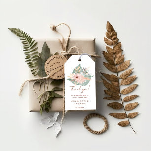 Boho Green Blush Wedding Gift Tags