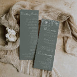 Boho Green Destination Floral Wedding  Programme<br><div class="desc">This boho green destination floral wedding program is perfect for a rustic wedding. The design features watercolor apple blossoms and flowers in a green background.</div>