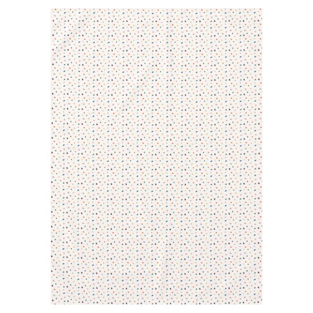 Boho Green Orange Terrazzo Print Tablecloth  (Front)