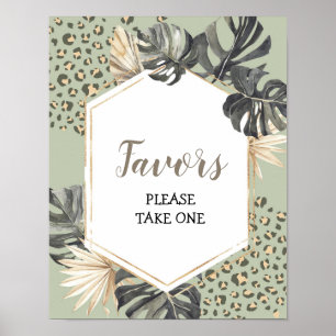 Boho Green Sage Boy Wild One Birthday Favours Sign