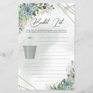 Boho green succulents eucalyptus gold Bucket List