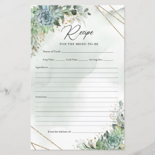Boho green succulents eucalyptus gold recipe