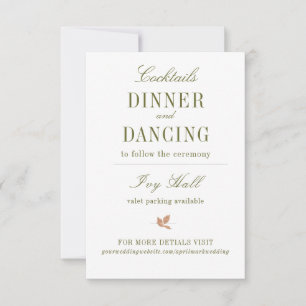 Boho Greenery Enclosure RSVP Card