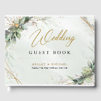Boho greenery eucalyptus foliage gold wedding