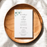 Boho Greenery Eucalyptus Leaves Wedding Program<br><div class="desc">Boho greenery eucalyptus leaves.</div>