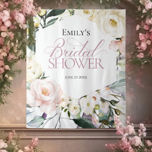 Boho Greenery Floral Frame Bridal Shower Backdrops Tapestry