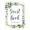 Boho Greenery Succulent Flowers Guest Book Sign
