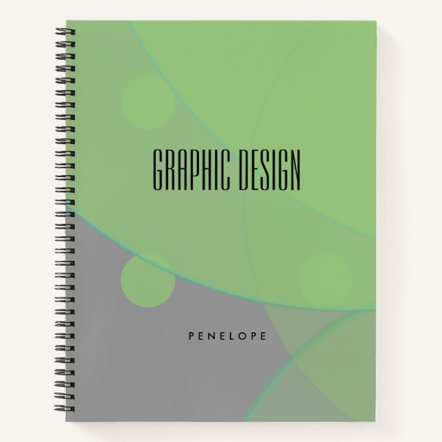 BOHO Greens Sketchbook Composition  Notebook (Front)